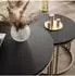 Lookway Lori 2in1 runder Couchtisch, Holzwerkstoff, kaschmir/schwarz matt (⌀70/50cm)