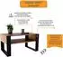CraftPAK Couchtisch mit Ablagefläche, Holzwerkstoff, nussbaumfarben/schwarz, 92x53,6x45cm