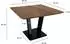 Wohnling Couchtisch quadratisch Akazie Massivholz Industrial 60x60x40cm (WL7.012)