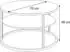 Lookway Coreil runder Couchtisch mit Ablage, schwarz/Carrara Marmor, 70x49x70cm (800001751749)