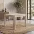 Finebuy Esstisch Massivholz Mango 80x80cm white wash (FB117839)