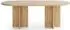 WFL GROUP Aster Esstisch oval, Eiche Artisan, 204x90cm (800001652067)