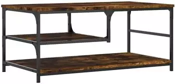 vidaXL Couchtisch Räuchereiche 90x49x40cm Holzwerkstoff