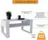 CraftPAK Couchtisch rechteckig, Holzwerkstoff, weiß, 92x45x53,6cm