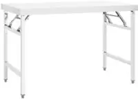 vidaXL K&uuml;chen-Arbeitstisch Klappbar 120x60x80 cm Edelstahl