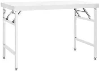 vidaXL K&uuml;chen-Arbeitstisch klappbar 120x60x80cm Edelstahl (326158)