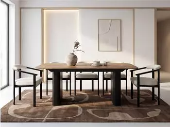 WFL GROUP Riven ausziehbarer Esstisch, rechteckig, Eiche Wotan, Metallgestell 200–300x90cm (800001651888)