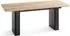 WFL GROUP Riven ausziehbarer Esstisch, rechteckig, Eiche Wotan, Metallgestell 200–300x90cm (800001651888)