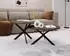 WFL GROUP Lev Couchtisch-Set 2er rund, Lefkas Eiche, Metallgestell schwarz (800001752571)