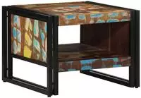 vidaXL Couchtisch Mehrfarbig 50x50x38 cm Altholz Massivholz