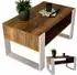 CraftPAK Couchtisch mit Ablagefläche, rechteckig, nussbaum/weiß, 92x53,6x45cm