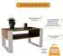 CraftPAK Couchtisch mit Ablagefläche, rechteckig, nussbaum/weiß, 92x53,6x45cm
