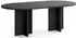 WFL GROUP Aster ovaler Esstisch 204x90cm, Esche Portland schwarz (800001652050)