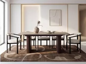 WFL GROUP Riven Esstisch ausziehbar, rechteckig, Kaschmir, 200&ndash;300x90cm (800001751767)