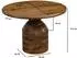 Finebuy Couchtisch Mangoholz, rund 60cm, Säulenfuß (FB117168)