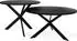 WFL GROUP Lev Couchtisch-Set 2er rund, schwarz, Metallgestell (800001752560)