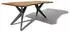 Massivmoebel24 FREEFORM 4 Baumkantentisch Akazie 160x90x76cm, natur lackiert, Beine anthrazit matt (09-106-821-5022)