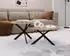 WFL GROUP Lev 2er-Set Couchtisch rund, Lancelot Eiche, Metallgestell schwarz (800001752551)