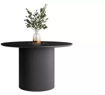 Lookway OVI Esstisch rund, schwarz, geriffelt (800001752391)