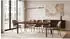 WFL GROUP Elan ausziehbarer Esstisch 180–270x90cm, Beton Dunkelgrau, braune Metallbeine