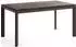 WFL GROUP Elan ausziehbarer Esstisch 180–270x90cm, Beton Dunkelgrau, braune Metallbeine