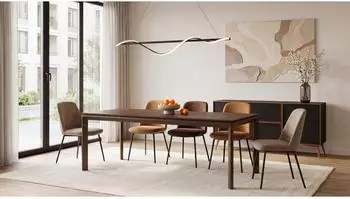 WFL GROUP Elan Esstisch ausziehbar, Walnuss braun, 180&ndash;270x90cm (800001752579)