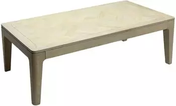 Wohnling Couchtisch Mangoholz massiv, wei&szlig;, 120x60x40cm (WL7.587)