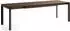 WFL GROUP Elan ausziehbarer Esstisch, Eiche braun rustikal, braune Metallbeine, 180–270x90cm