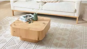 Gutmann Factory Roomio No. 2002 Couchtisch Eichenfurnier Patchwork-Design, 70x70cm