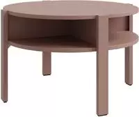FORTE Beistelltisch "Tobago, runder Couchtisch mit 4 Ablagef&auml;chern, B/H/T