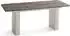 WFL GROUP Riven Esstisch rechteckig ausziehbar, Beton Dunkelgrau, Metallgestell (800001651904)