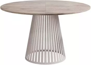 Mirjan24 Cone ausziehbarer Esstisch, rund, Kaschmir/Eiche, Metall, 120cm (Cone Cashmere 120)