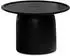 Wohnling Couchtisch rund, Mango Massivholz, schwarz, 60x60x40cm (WL6.811)