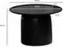 Wohnling Couchtisch rund, Mango Massivholz, schwarz, 60x60x40cm (WL6.811)