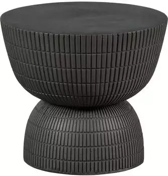 Woood Samson Couchtisch rund, Fibreclay, Betonoptik braun, Ø40cm