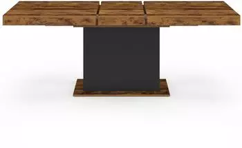 IDMarket Eden ausziehbarer Esstisch, Holz antik/schwarz, 160-200cm (8074)