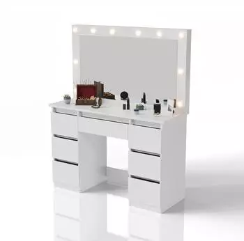 Juskys Schminktisch mit Spiegel Lilia ohne Hocker