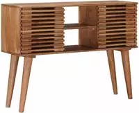 vidaXL Handgefertigter Beistelltisch Teakbraun 100 x 30 x 75 cm