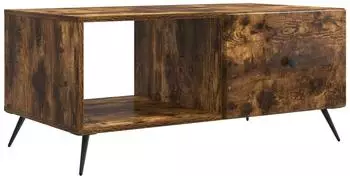 vidaXL Couchtisch Holzwerkstoff ger&auml;ucherte Eiche 90x50x40cm (895650)