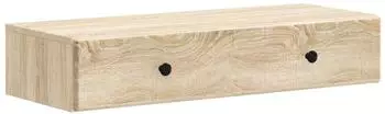 vidaXL Wandmontierter Beistelltisch Sonoma-Eiche 87,5x34,5x17cm