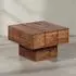 KADIMA DESIGN Saar Beistelltisch Sheesham Massivholz, 44x44x30cm