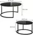 VICCO Montreal Couchtisch-Set schwarz Hochglanz, 77x77cm (55496)