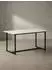 KADIMA DESIGN Esstisch Marmoroptik, weiß, 120x60x76cm, Metallbeine