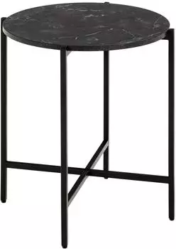 Actona Lamoine Beistelltisch rund, Metall/MDF, schwarz, &Oslash;40cm (Lamoine)