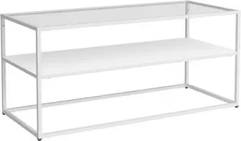 en.casa Solund Couchtisch Metall, weiß matt, 102x46x43cm (800000550309)