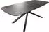 DeLife Edge Boot Esstisch 180-220x100cm Keramik Laminam® Nero Greco, Kreuzgestell Edelstahl Graphit (44879)