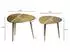 Finebuy Satztisch 2er-Set Aluminium gold, organische Form (FB117922)