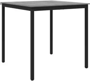 vidaXL Stehtisch quadratisch, Holzwerkstoff & Metall (892695)