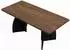 MODFU Esstisch 160×80cm, Walnuss MDF, schwarze Beine