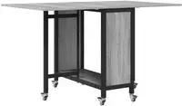 vidaXL Faltbarer Esstisch mit Rollen 130 x 80 x 76,5 cm Stahl PB